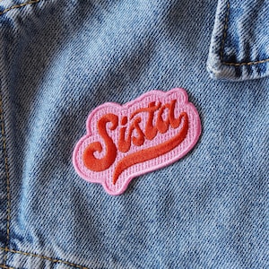Iron on patch &quot;Sista&quot;