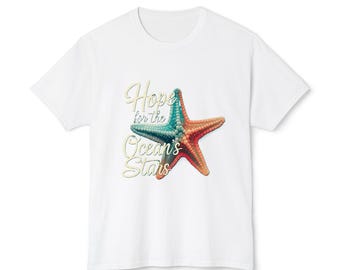 Unisex Starfish Graphic T-shirt: Ocean Conservation Cotton Tee