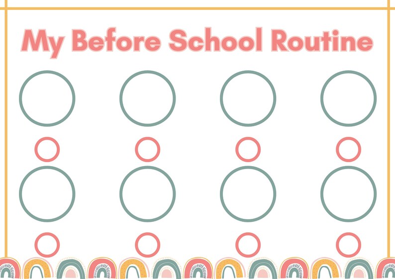 ADHD Visual Routine Chart Printable | Daily Schedule for Kids | Autism ...
