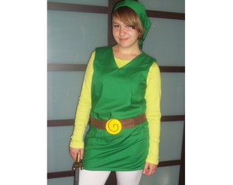 Toon Link Costume Wind Waker, Four Swords custom made to your measurements