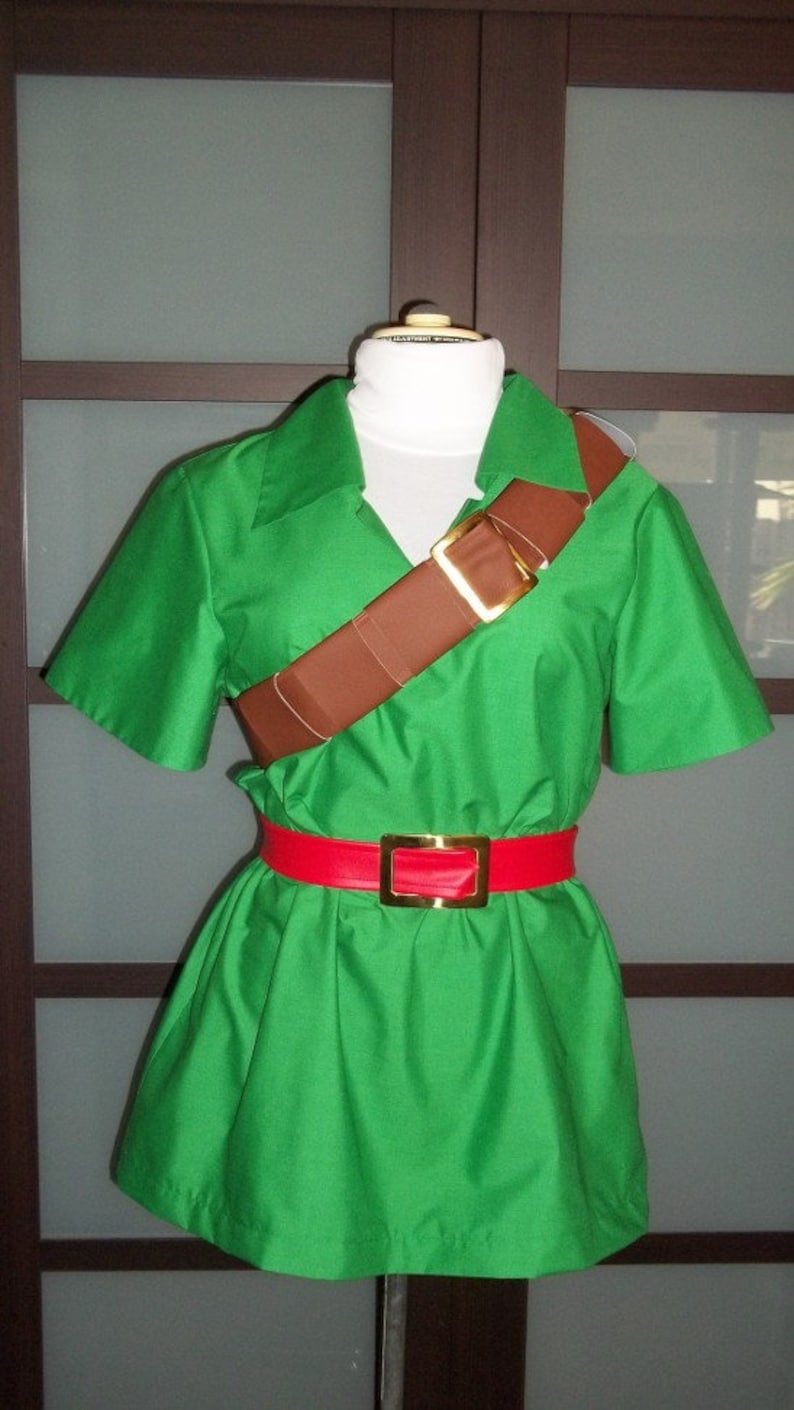 Link Costume Ocarina of Time from the Legend of Zelda custom made in the USA to any size Pro Cosplay Quality plus Gauntlets imagen 2