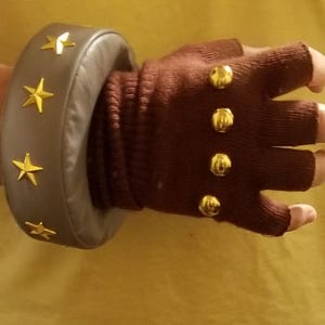Dueling Gauntlet for Your Cosplay That Arm Thing With the Gold Stars Costume Accessory Right Hand Crimson Glove Grey Cuff - Etsy Dueling Gauntlet for Your Cosplay That Arm Thing With the Gold Stars Costume Accessory Right Hand Crimson Glove Grey Cuff - Etsy