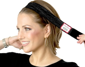Non-Slip Headband No Slip Wig Grip Head Hair band Black Velvet Adjustable: Keeps head scarves, wigs on your head all day! ShariRose