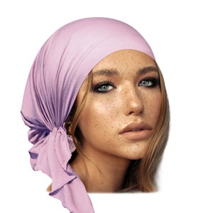 Lavendel Kopftuch Frauen Lila Tichel Haar Rundschal Kopfschmuck Kopfbedeckung Bandana Bad Hair Day Yoga Yoga Baumwolle!