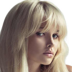 Blonde Blond Bangs Clip in Hair Extensions 100% Virgin Remy Brazilian Human Hair Fringe Modern Chic: The tiny wig for full bang coverage!