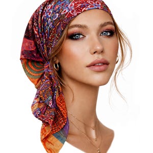 Soft Cotton Headscarf Pre-tied Lightweight: Non-Slip Colorful Bandana - ShariRose