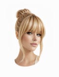 Blonde Clip In Bangs: Remy Brazilian Real Human Hair Extensions product logo
