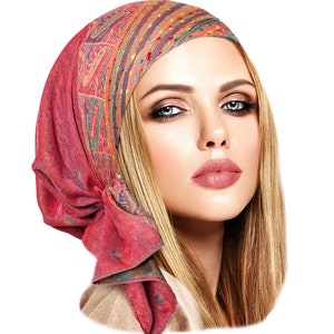 Headscarf Turquoise Cashmere Non Slip Head Wear Tichel Head - Etsy