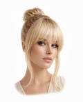 Blonde Clip In Bangs: Remy Brazilian Soft Silky Real Human Hair Extensions product logo