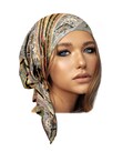 Gray Cashmere Head scarf Tichel Head cover for Women Teal Ethnic Hippie Boho Chic Pre tied Bandana Chemo Hat Cap Headwear ShariRose product logo