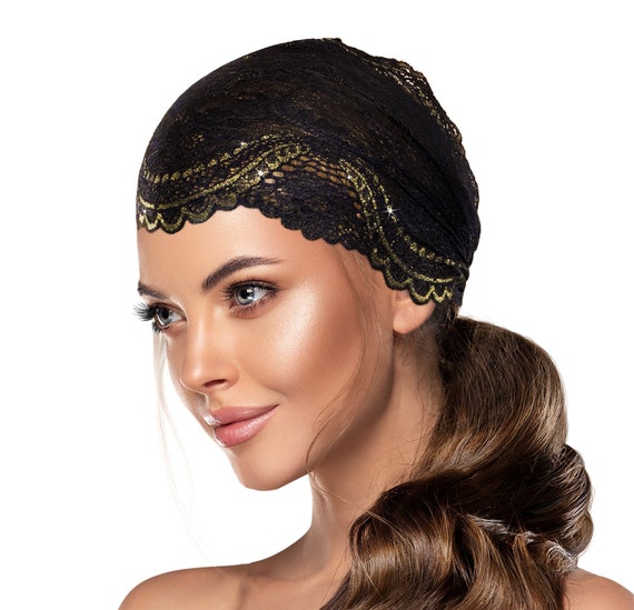 Black Gold Lace Headband Wide Stretchy Lace Boho Chic Head - Etsy UK Black Gold Lace Headband Wide Stretchy Lace Boho Chic Head - Etsy UK