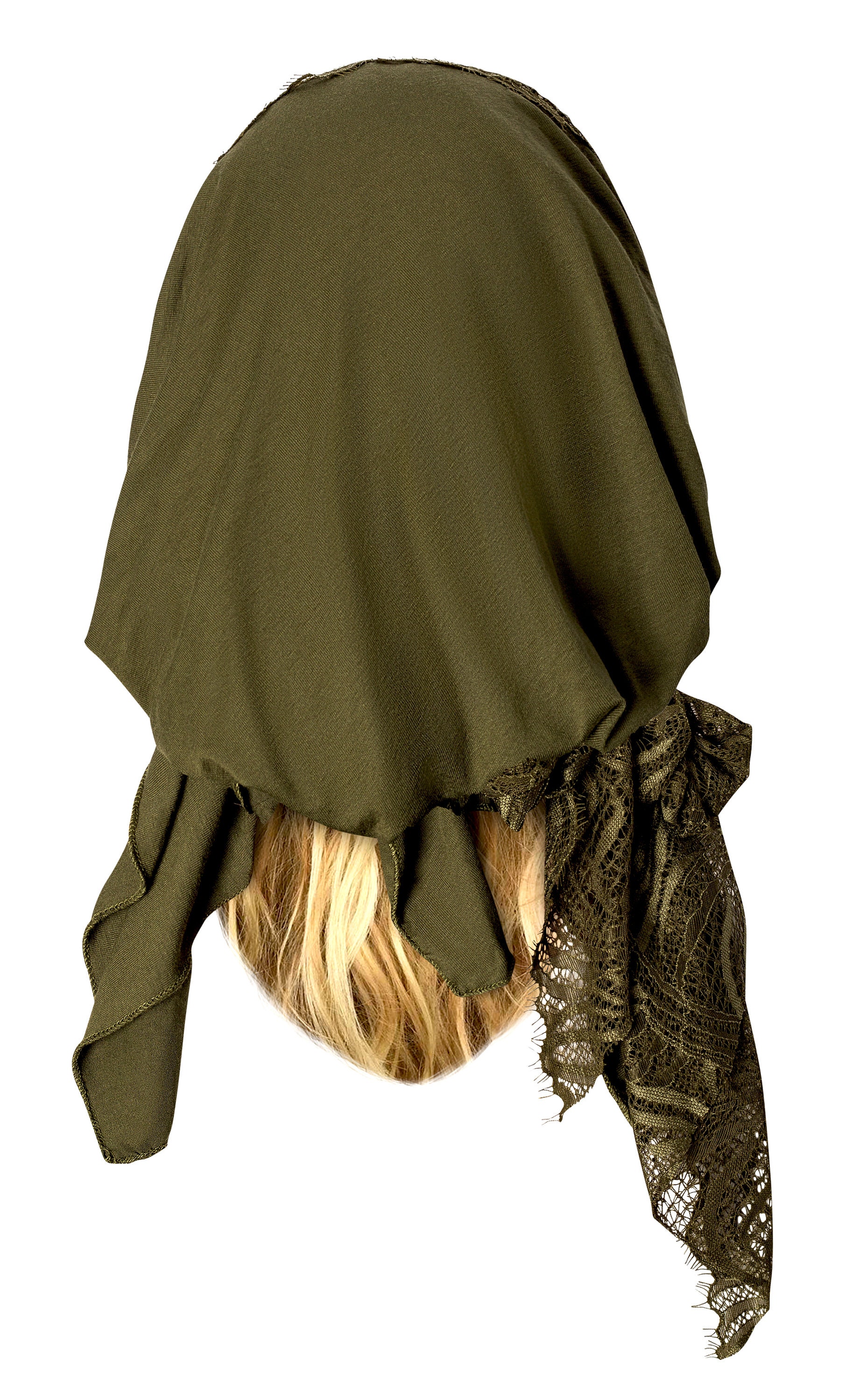 Olive Green Head Scarf Boho Chic Pre Tied Bandana Tichel Hair Etsy