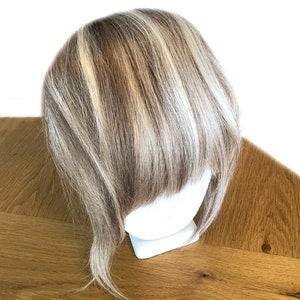 Clip in Bangs Dirty Blonde Hair Extensions 100% Virgin Remy Brazilian Human Hair Fringe Modern Chic: The tiny clip in wig ShariRose Dirty blonde