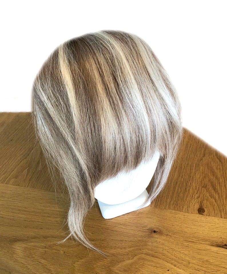 Clip in Bangs Dirty Blonde Hair Extensions 100% Virgin Remy Brazilian Human Hair Fringe Modern Chic: The tiny clip in wig ShariRose Dirty blonde