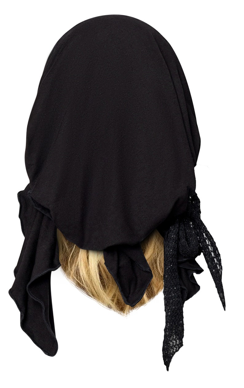 Black Silver Knit Wrap 123 Black Head Scarf Cotton Boho Chic Tichel Hair Snood Chemo Hat Cancer Cap Turban Head Wrap Pre Tied Bandana