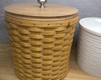 Vintage 2005 Longaberger Ice Bucket Basket With Lid & Insulated