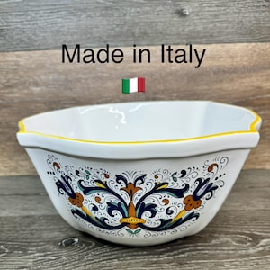 Deruta Italian Pottery 4qt Large Serving Bowl 11” Nova Deruta Hand painted