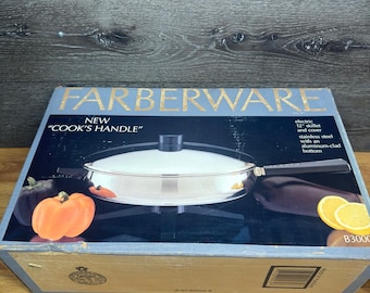 Vintage Farberware Stainless Steel 12" Electric Skillet Fry Pan B3000 USA Tested