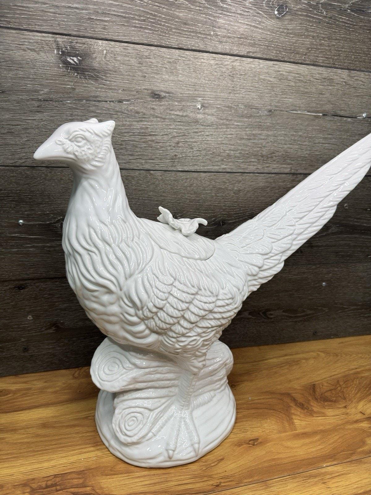 Williams Sonoma Large White Ceramic Pheasant Soup Tureen