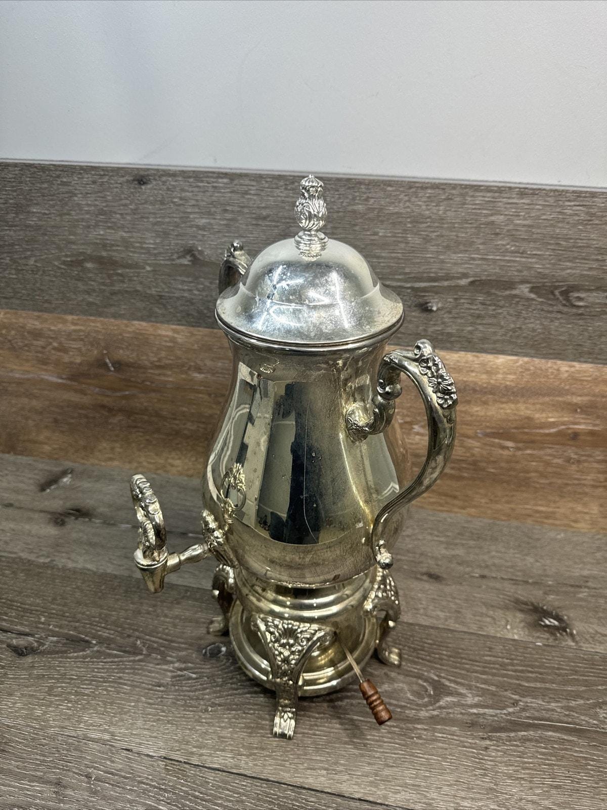 Reed & Barton Sheffield Silverplate Samovar Coffee Urn 3 Qt