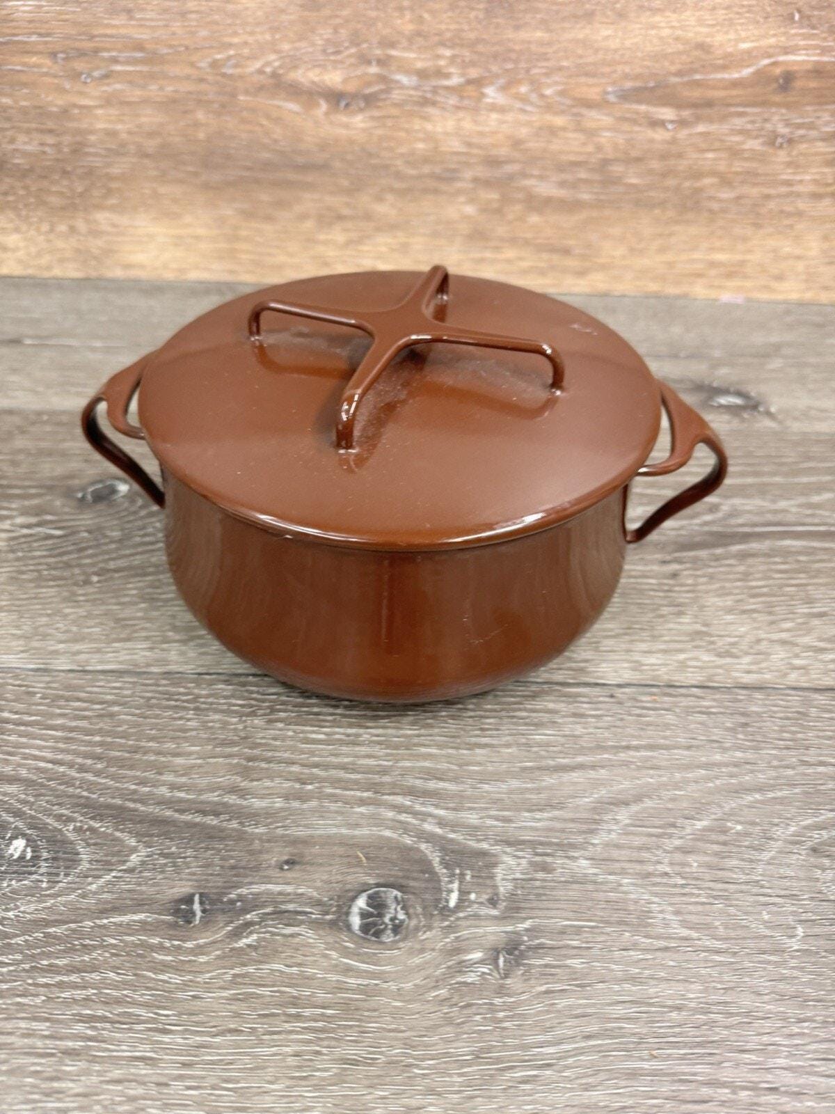 Dansk KOBENSTYLE 2 Qt Enameled Brown Dutch Oven Casserole W/ Lid