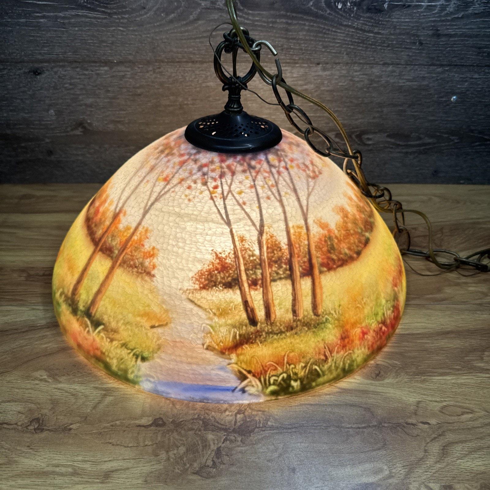 Reverse painted glass lamp shades - Etsy 日本