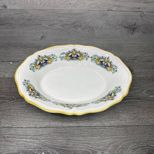 Ceramica Nova Deruta grand bol de service italien ovale 14,5 x 10,5 po.