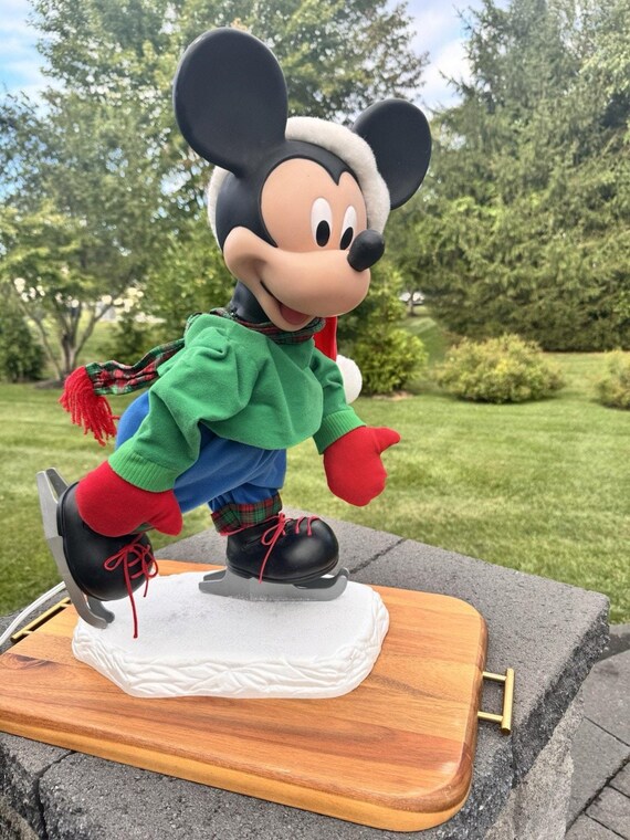 1998 Santas Best Christmas Disney Skating Mickey Mouse 21' Tall - Etsy