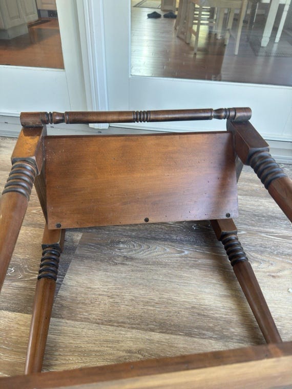 Vintage Ethan Allen Heirloom Maple Magazine Rack Canterbury Side