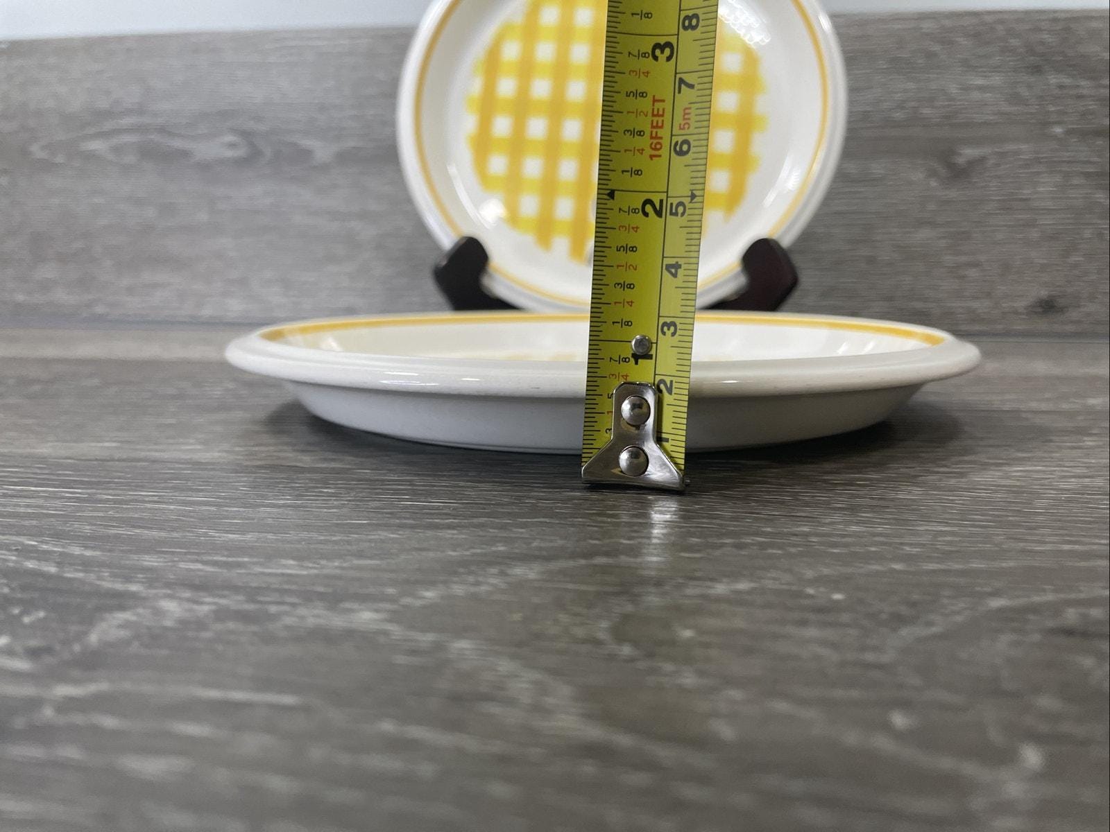 Mikasa Country Gingham-maize-8” Salad Plates-set of 2 - Etsy
