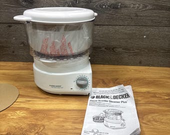 BLACK & DECKER HS900 Flavor Scenter Steamer Plus Electric Food Steamer 3.8L~New