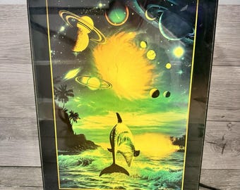 1991 Christian Riese Lassen Eternity Lighted Wall Hanging Art