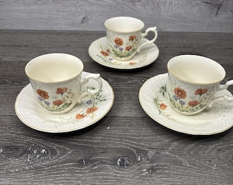 Mikasa Margaux Fine Ivory Cup & Saucer D1006 Japan~set of 3 - Etsy