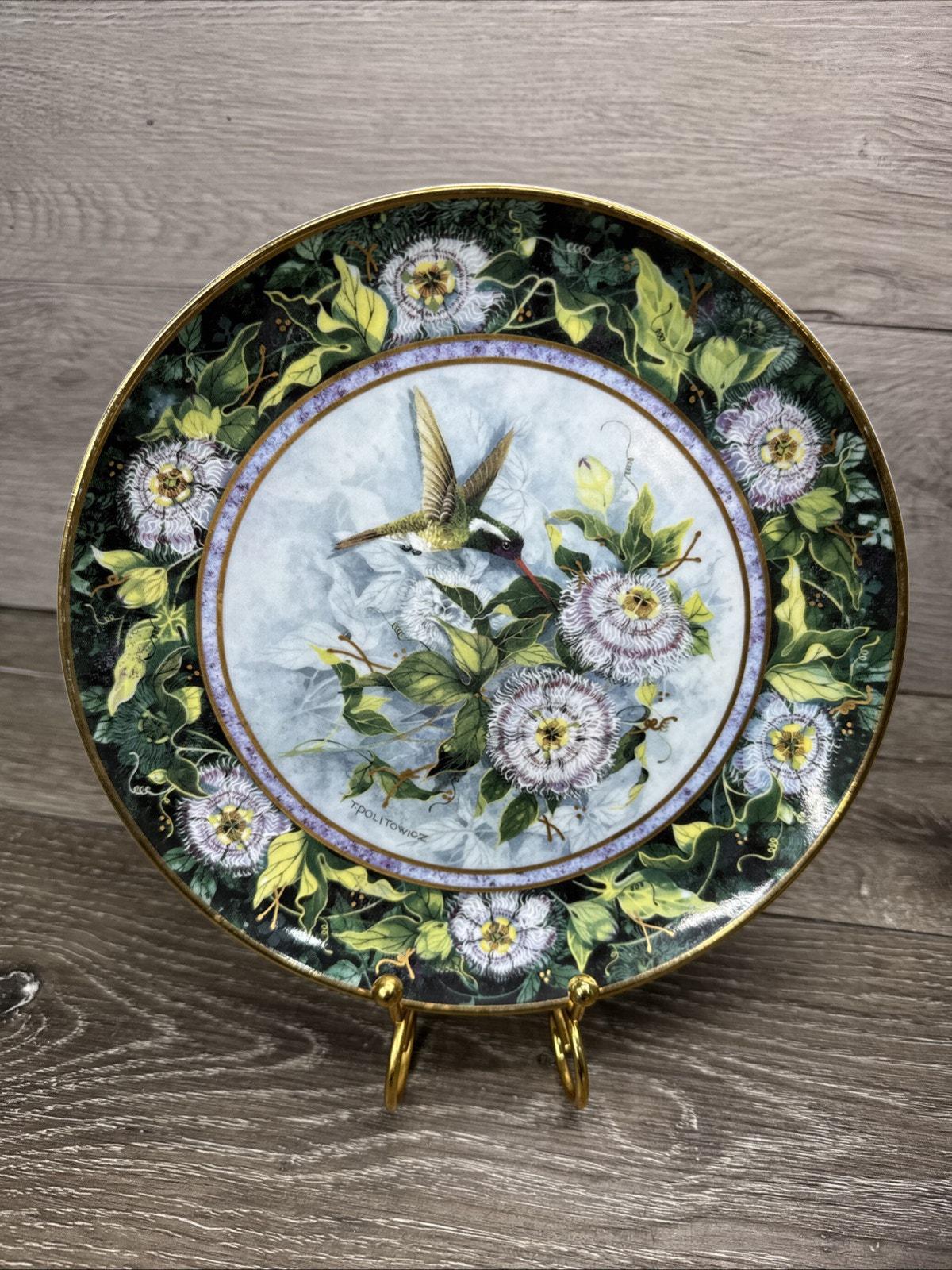Royal Doulton the White-eared Hummingbird Plate by Theresa