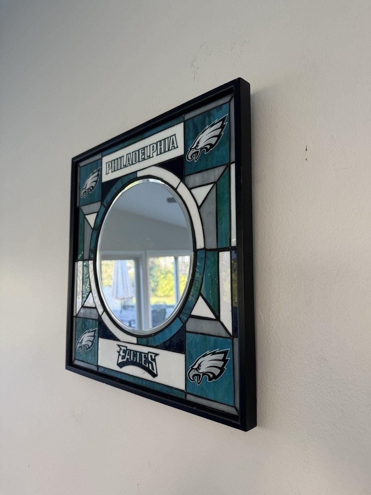 【イーグルス/EAGLES】セレブリティー アイコンフレーム ロック 証明書付1 Philadelphia Eagles Stained Glass Mirror Danbury Mint 15x15 NFL