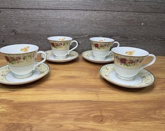 Taza y platillo Royal Albert Old Country Roses Seasons Of Colour ~juego de 4