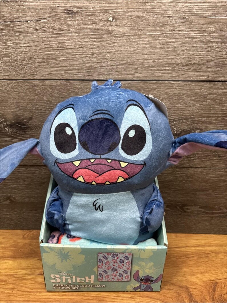 Juego de manta y almohada Disney Stitch con tacto sedoso, 101 x 127 cm imagen 2