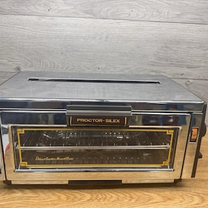 Vintage 1970s Proctor-Silex Chrome Toaster Oven 0504NA Compact USA Tested