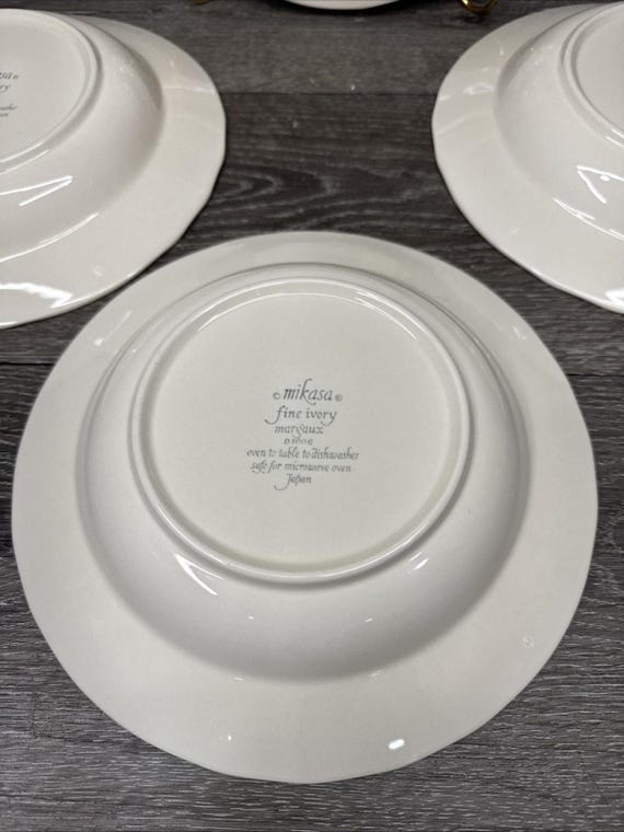 Mikasa Margaux Fine Ivory 9-1/4” Rimmed Soup Bowl D1006-set of 4