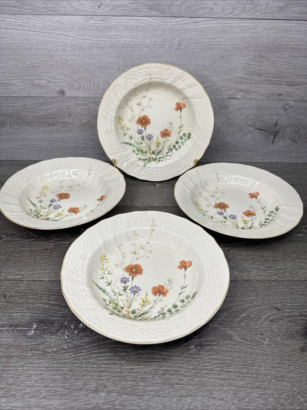 Mikasa Margaux Fine Ivory 9-1/4” Rimmed Soup Bowl D1006-set of 4