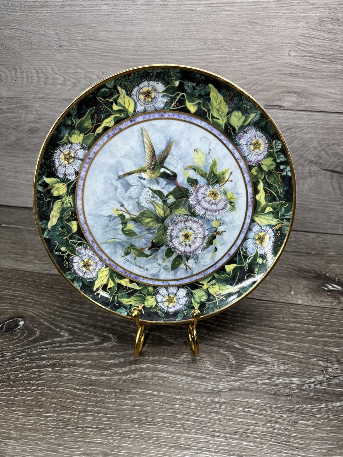 Royal Doulton the White-eared Hummingbird Plate by Theresa
