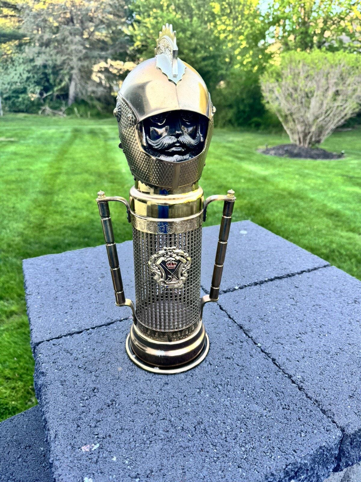 VTG Nikka Western Armor Knight Bottle Holder 16” Music Box