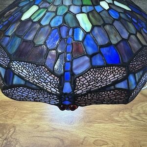 Quoizel Collection Dragonfly Stained Glass Lamp Shade 15x6.5” - Etsy