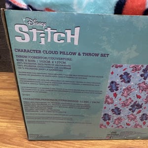 Juego de manta y almohada Disney Stitch con tacto sedoso, 101 x 127 cm imagen 5
