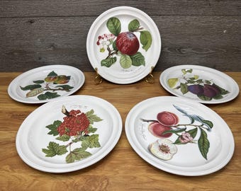 Vintage Portmeirion Pomona Salad Plates 8-5/8” Made in England ~Set Of 5