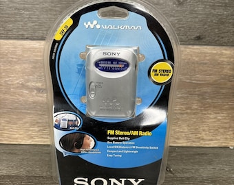 Sony SRF-59 AM/FM Walkman-radio Silver med hörlurar/bältesklämma -