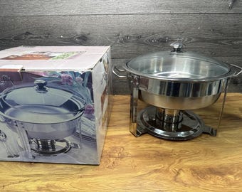 Seville Classics Kommerzielle 4 Qt Edelstahl Chafing Dish 13 ”mit Deckel