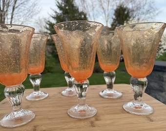 Copas de vino/agua de naranja con semillas Val De Pome Christophe Saba Biot, Francia, ~6 unidades