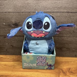 Juego de manta y almohada Disney Stitch con tacto sedoso, 101 x 127 cm imagen 1