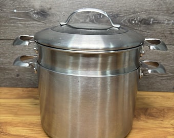 SCANPAN Impact Edelstahl 7,5-Liter-Multitopf- und Dampfgarer-Set mit Deckel, Dänemark